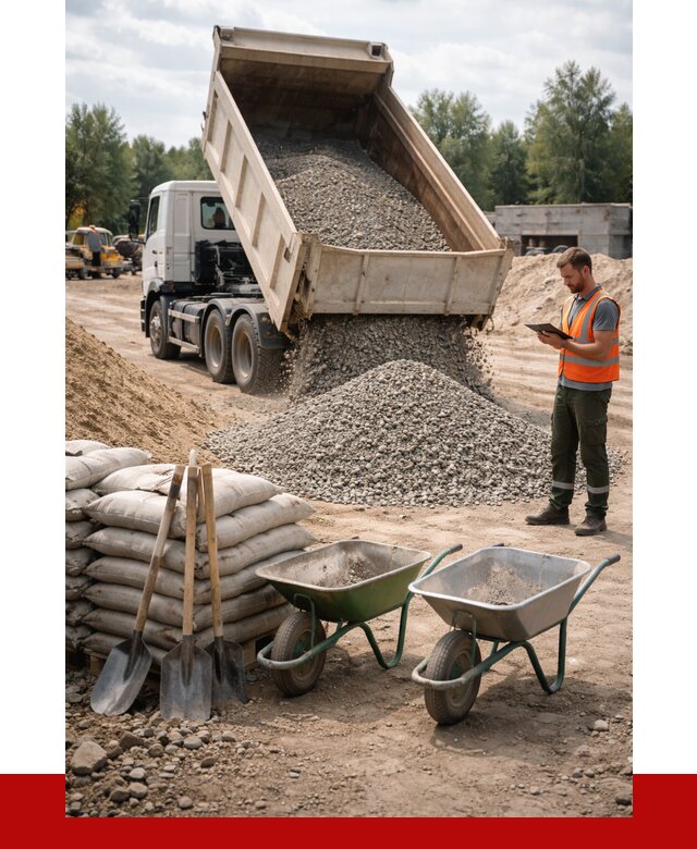 Доставка нерудных материалов в Егорьевске от 1215 руб. | ПРОНЕРУДГрь