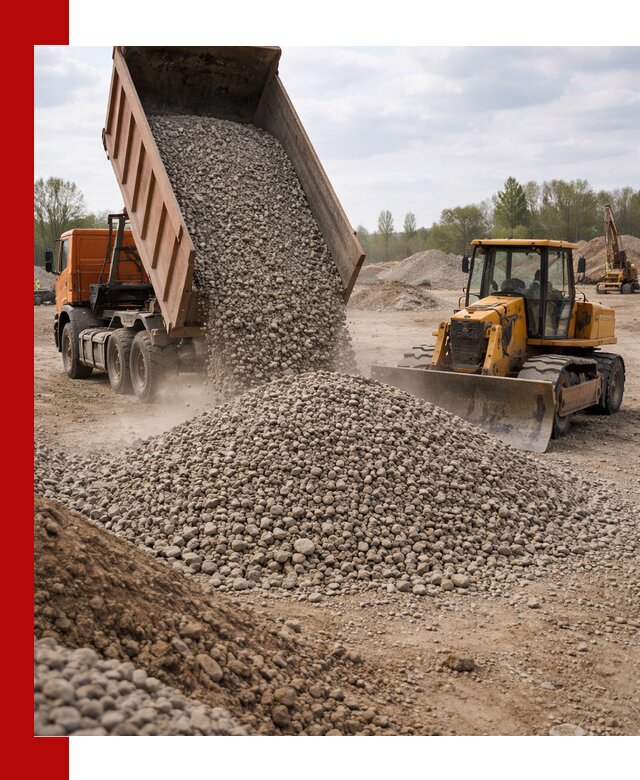 Доставка гравийного щебня фракции 40-70 в Егорьевске