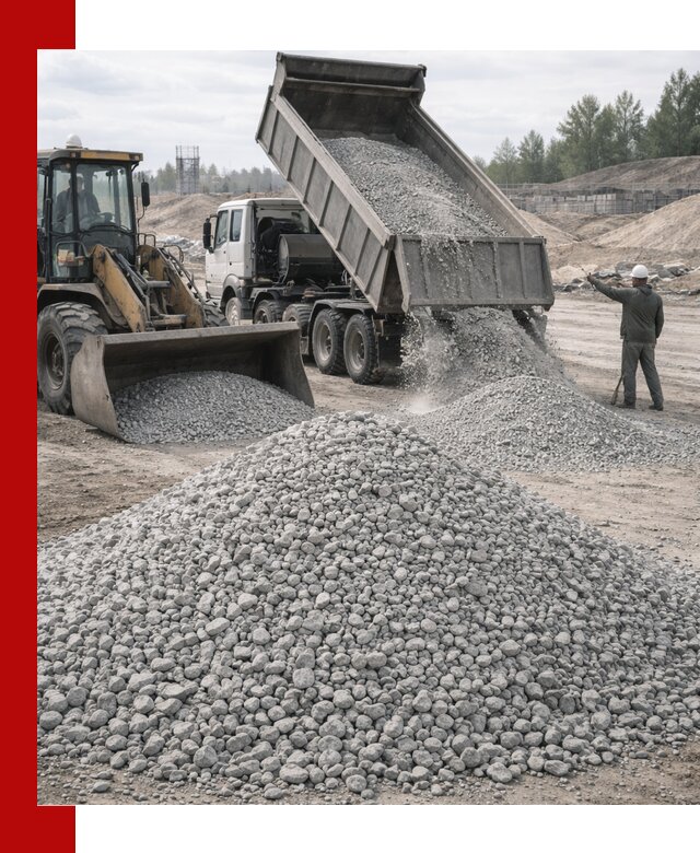 Доставка известнякового щебня фр. 5–20 в Егорьевске