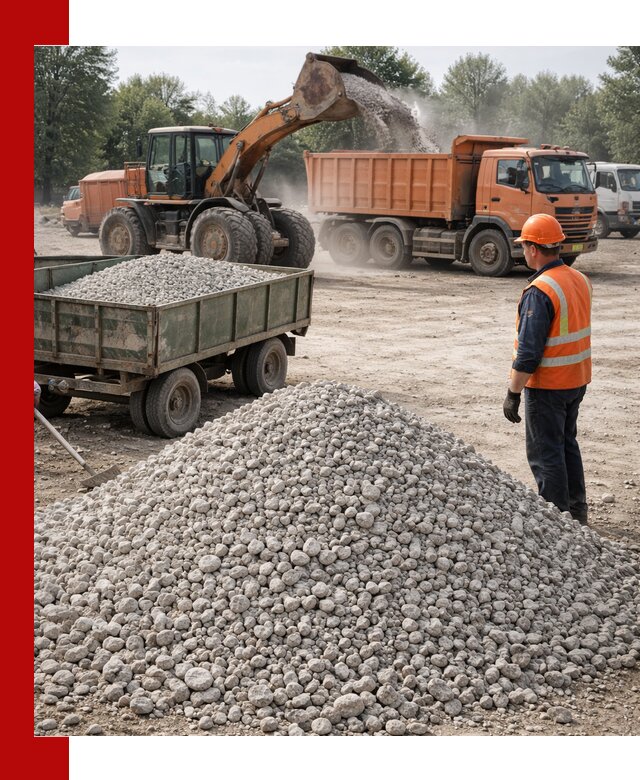 Доставка известнякового щебня фракция 20–40 в Егорьевске