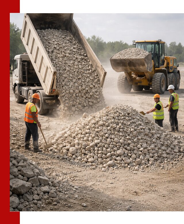 Доставка известнякового щебня фр. 40-70 в Егорьевске