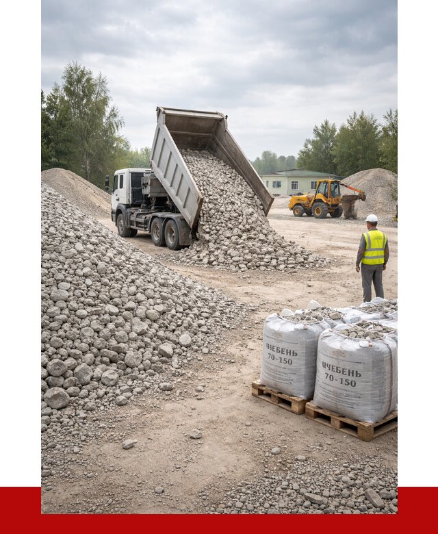 Известняковый щебень фракция 70-150 в Егорьевске от 1266 р. | ПРОНЕРУДГрь