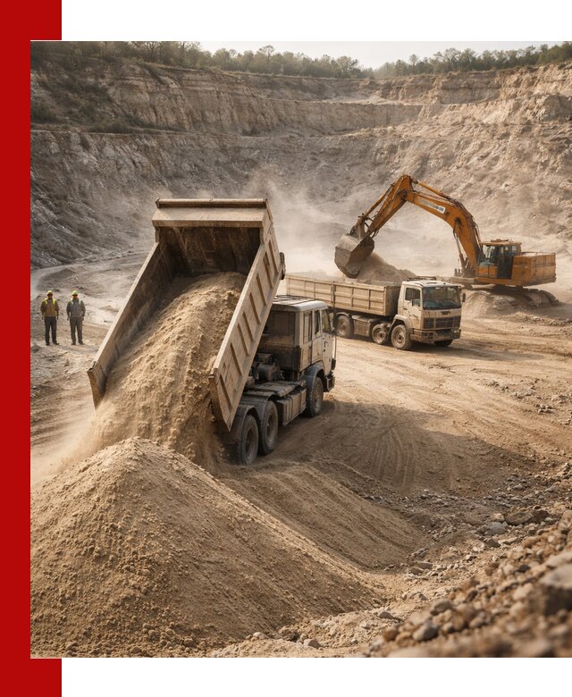 Карьерный песок навалом с доставкой в Егорьевске