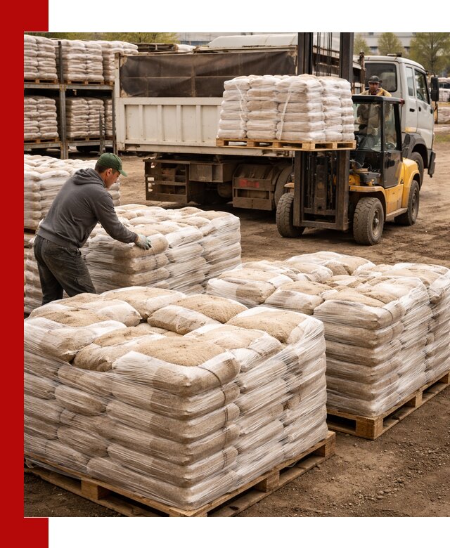 Карьерный песок в мешках с доставкой в Егорьевске