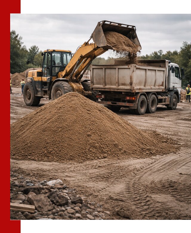 Доставка речного песка навалом в Егорьевске быстро и выгодно