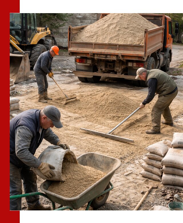 Поставка песка для стяжки в Егорьевске с быстрой доставкой