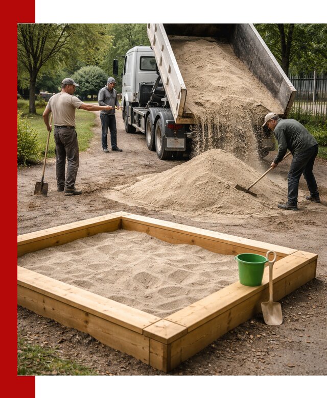 Песок для песочницы с доставкой в Егорьевске недорого и чистый