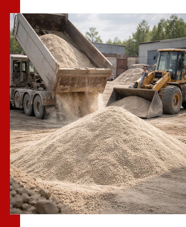 Кварцевый песок с доставкой в Егорьевске для строительных работ