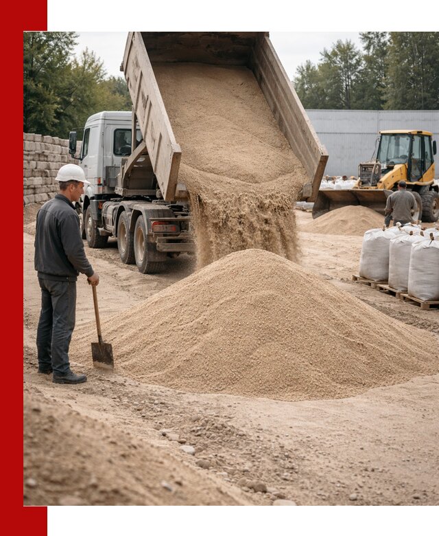 Кварцевый песок фракция 0–3 мм с доставкой в Егорьевске