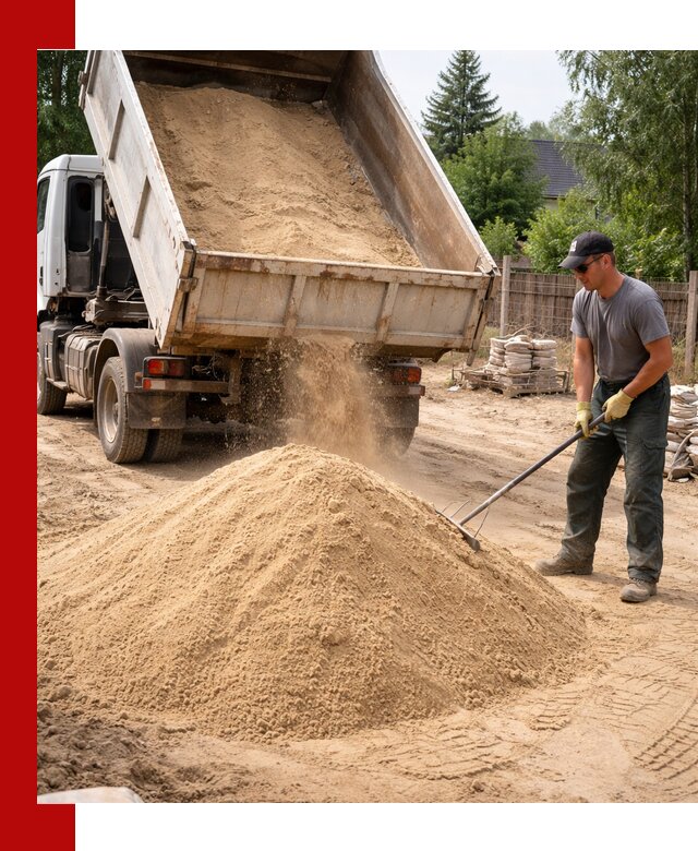 Доставка сухого песка самосвалами в Егорьевске