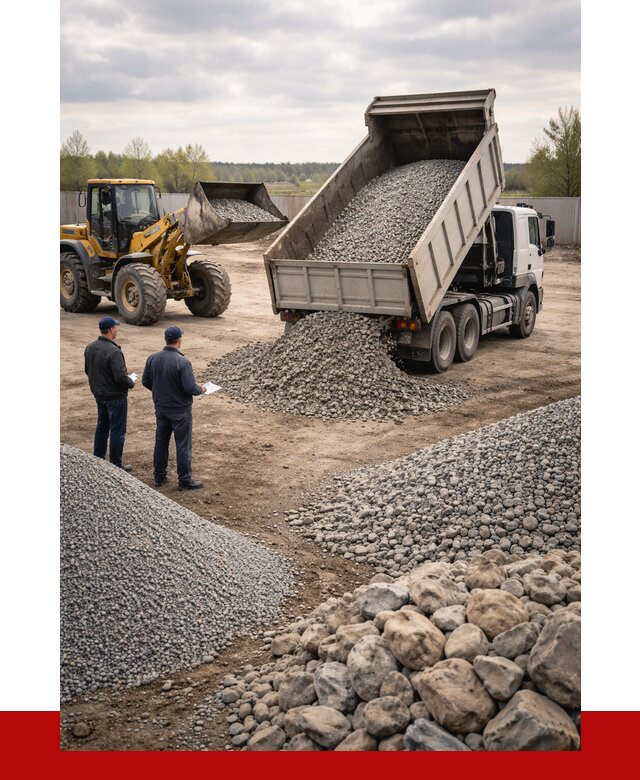 Гравий и камень с доставкой в Егорьевске от 4253 р. - ПРОНЕРУДГрь