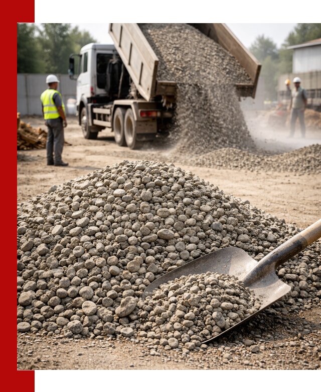 Доставка гравия фракции 20-40 в Егорьевске с самосвалами