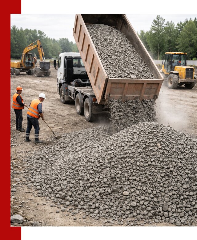 Доставка гравия фракции 40-70 в Егорьевске оптом и в розницу