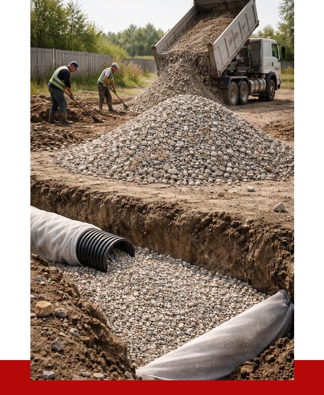 Гравий для дренажа в Егорьевске от 2228 р., доставка ПРОНЕРУДГрь