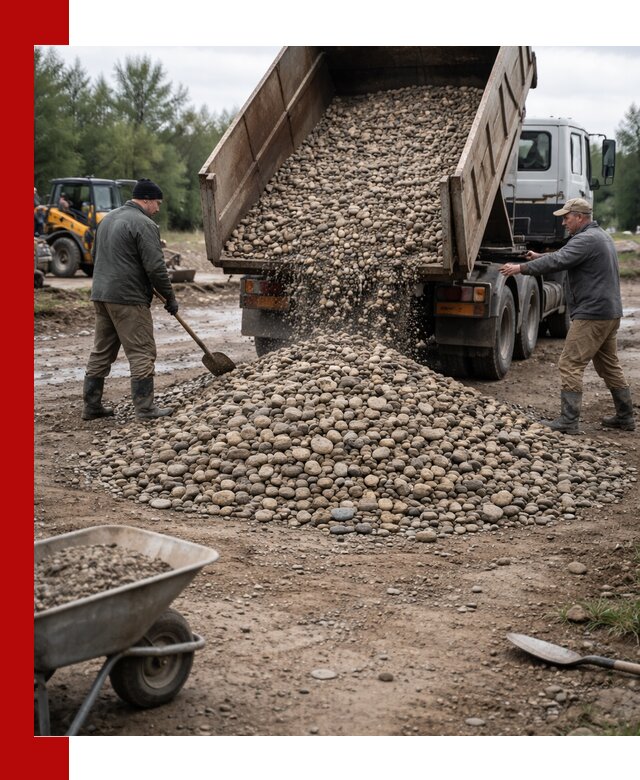 Доставка гальки речной оптом и в розницу в Егорьевске