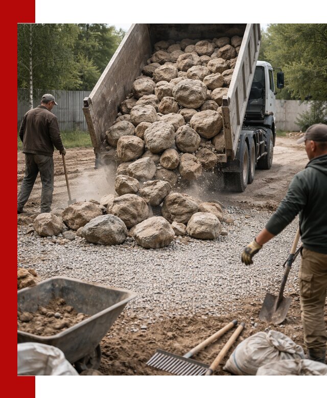Доставка и укладка булыжника в Егорьевске