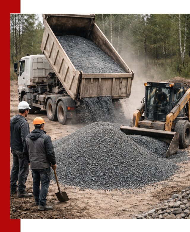 Гранитный отсев 0-5 с доставкой и разгрузкой в Егорьевске