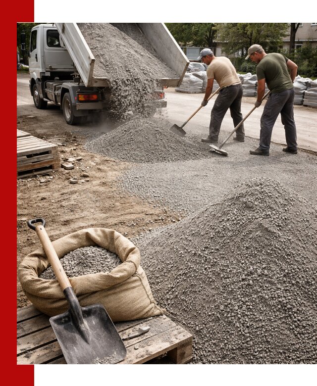 Отсев для тротуарной плитки в Егорьевске — доставка и укладка