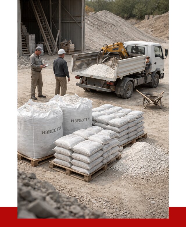 Известь строительная в Егорьевске с доставкой от 4253 р. | ПРОНЕРУДГрь