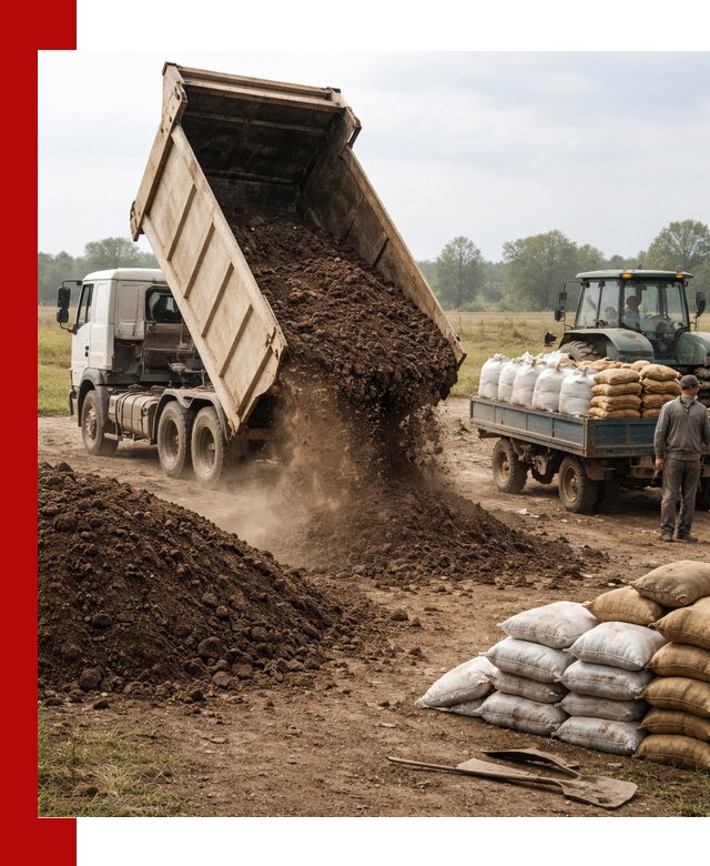 Доставка грунта и удобрений оптом в Егорьевске для сельхоз и строительства