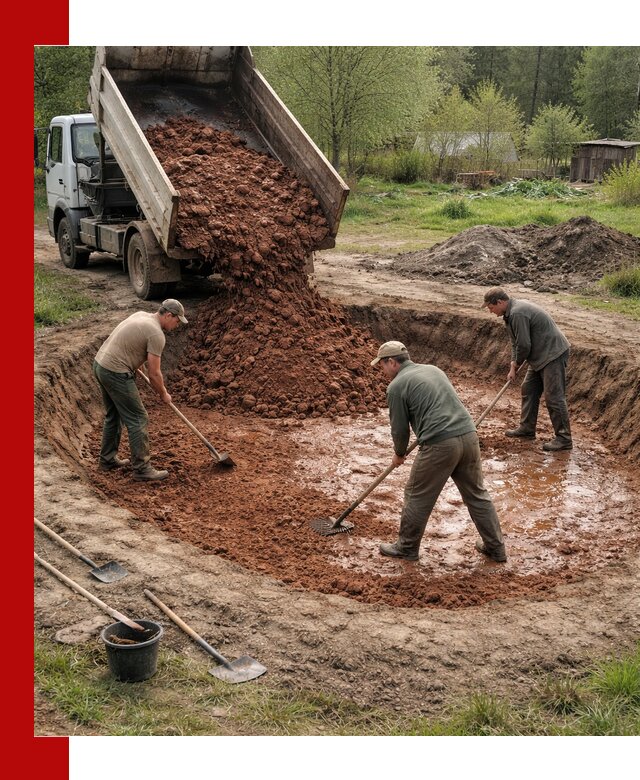 Купить качественную глину для пруда в Егорьевске