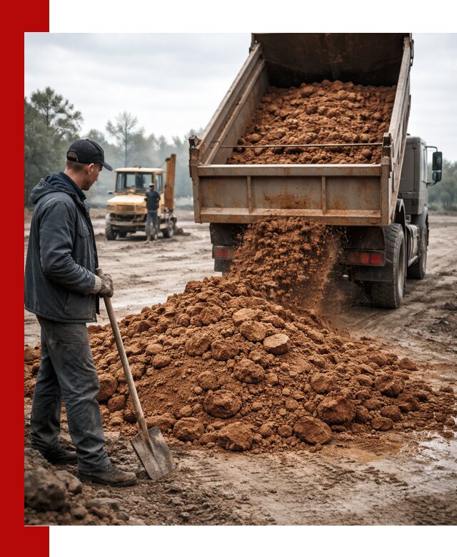 Глина для засыпки в Егорьевске с доставкой самосвалами