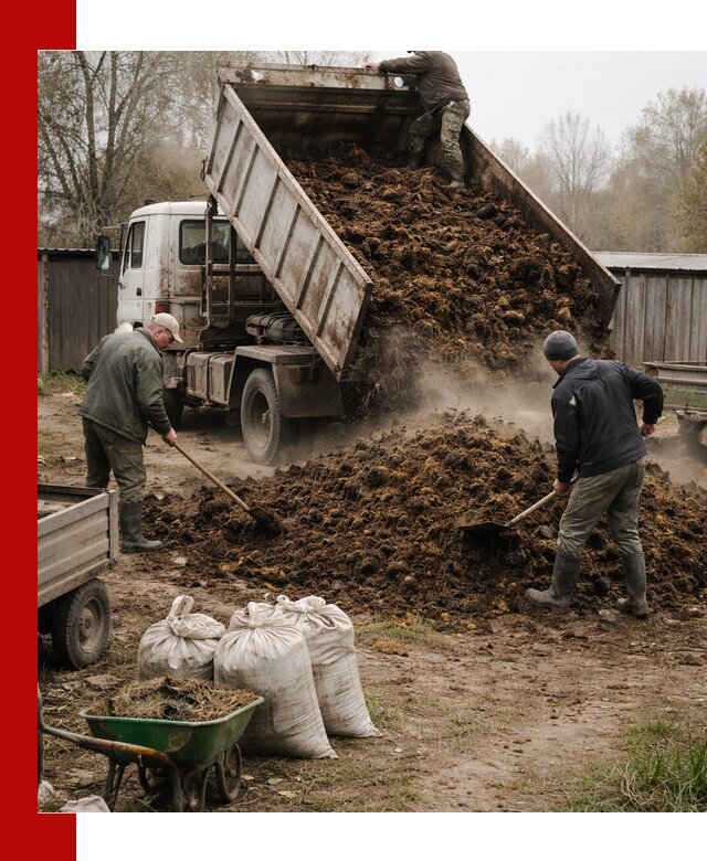 Доставка коровьего навоза самосвалом в Егорьевске