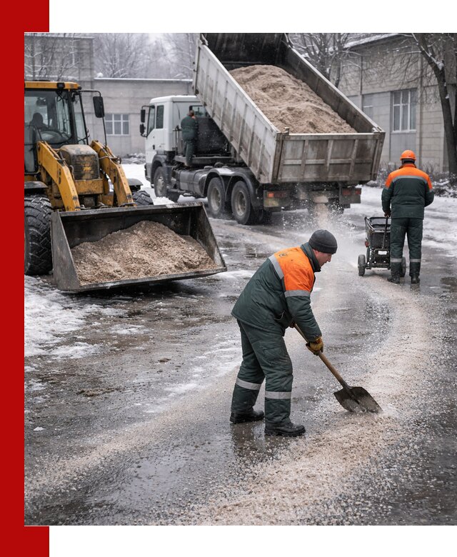 Реагент против гололеда с доставкой и нанесением в Егорьевске