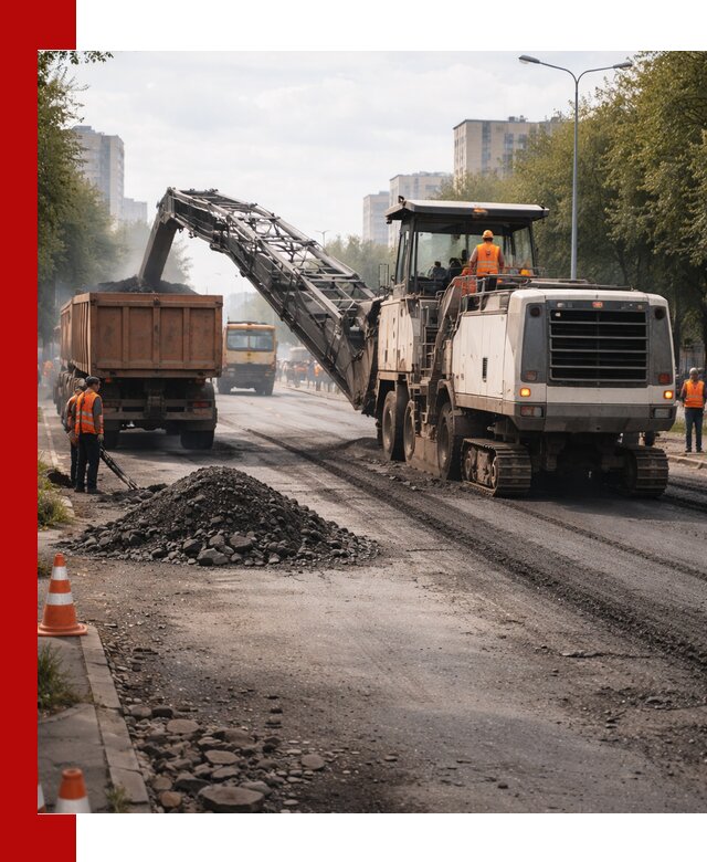 Фрезерованный асфальт в Егорьевске — удаление и вывоз старого покрытия
