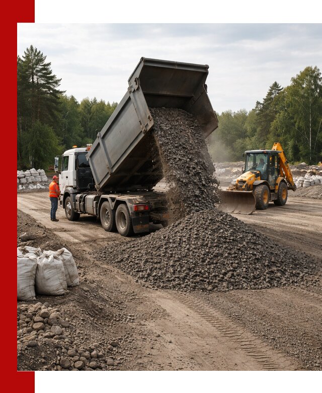 Доставка дробленого асфальта в Егорьевске для дорожных работ
