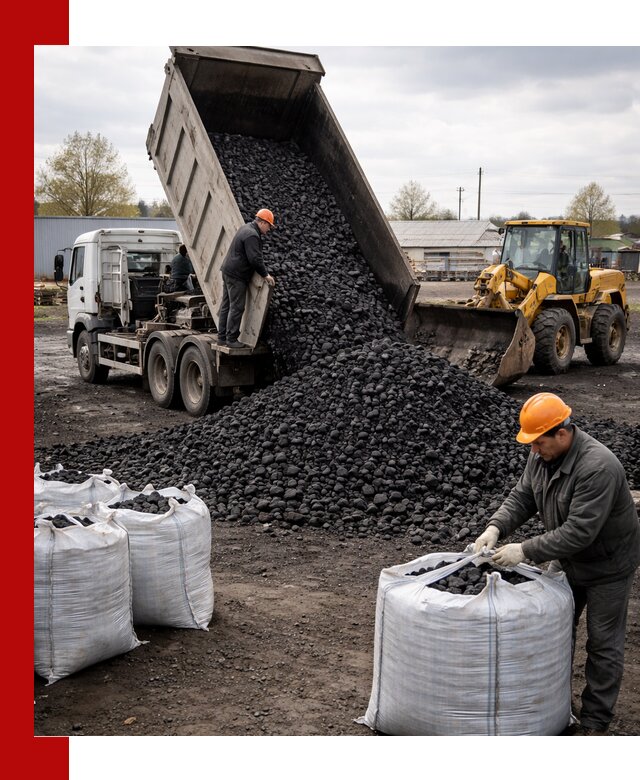 Доставка каменного угля в Егорьевске оптом и в розницу