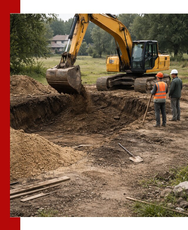 Рытье котлована под фундамент в Егорьевске (быстро и недорого)