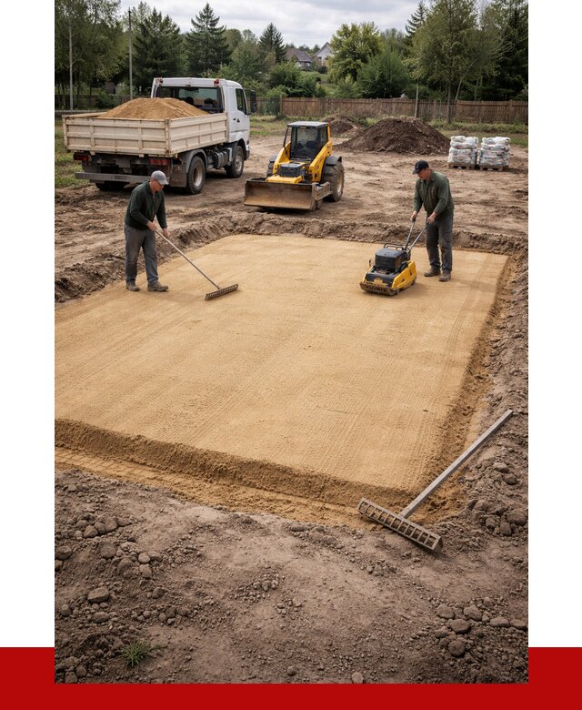 Устройство песчаной подушки в Егорьевске от 4557 р. ПРОНЕРУДГрь