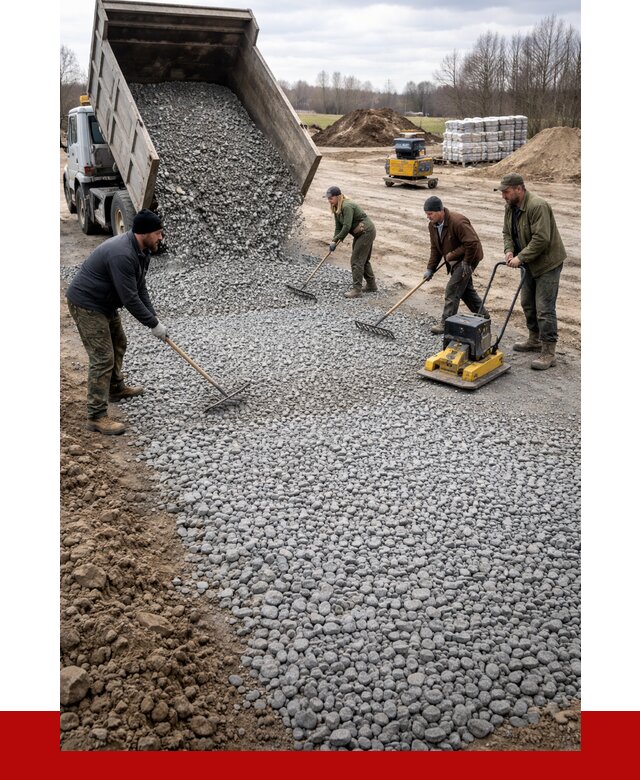 Устройство щебеночной подушки в Егорьевске от 4557 р. ПРОНЕРУДГрь